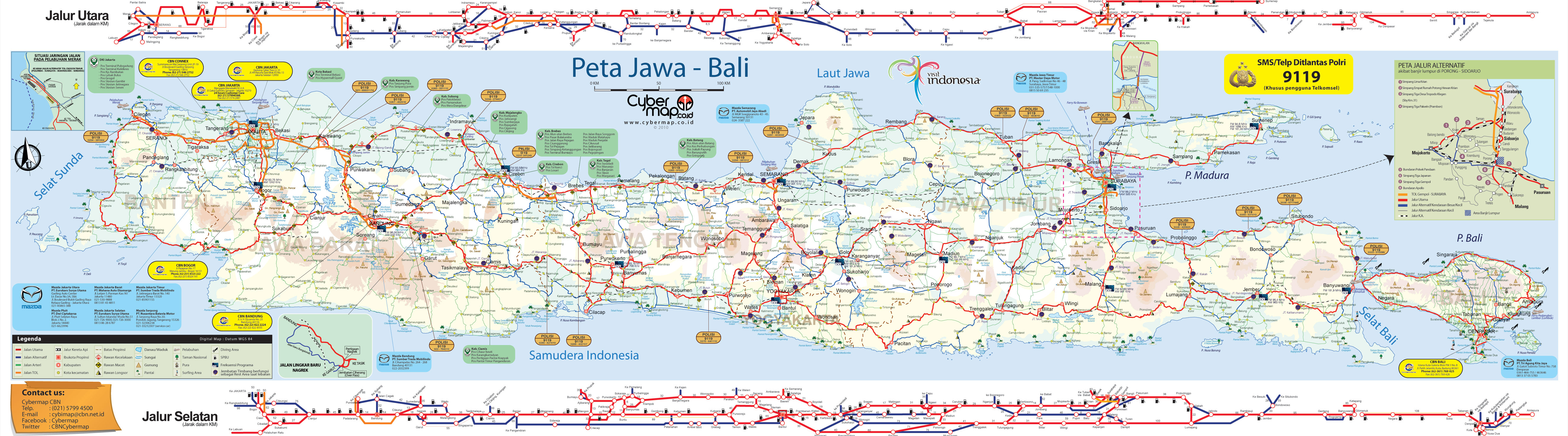 Download Peta Jalur Mudik 2010 (Sumatra-Jawa-Bali 